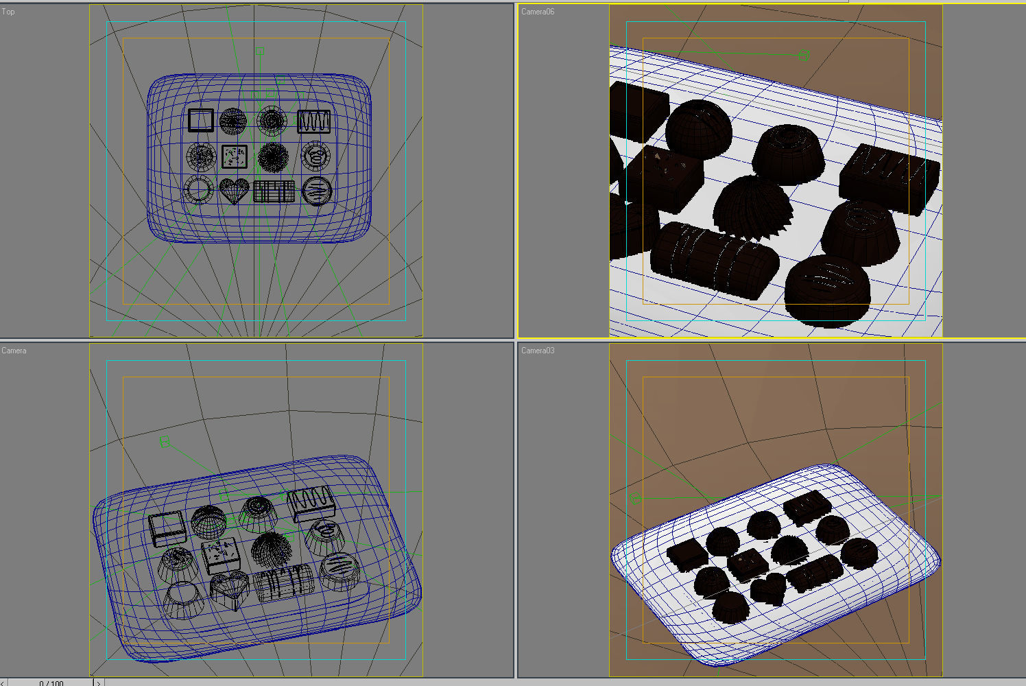 Cake 15 Chocolates  3D model_8