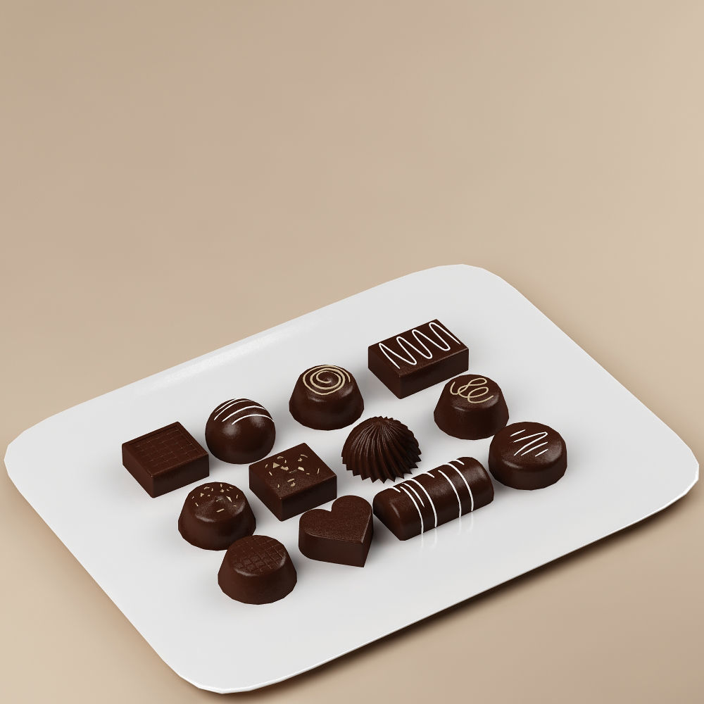 Cake 15 Chocolates  3D model_5