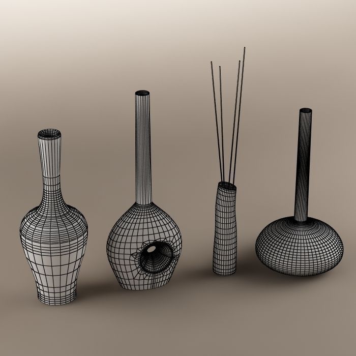 Decorative vase 01 3D model_7