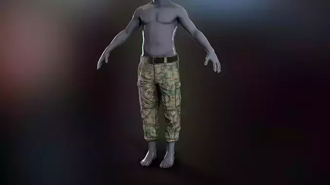 USMC Frogsuit Trousers Low-poly 3D model