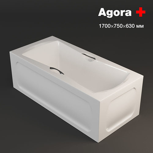 Bath rectangular Agora 3D model