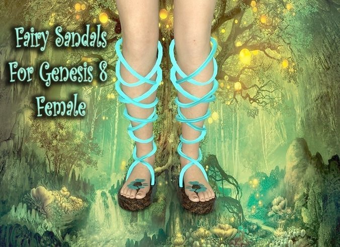 Fairy Sandals For Genesis 8 Female Free 3D model