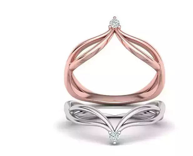 V-shape Vine band ring 3dmodel