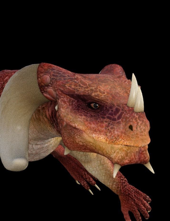 Wingless dragon Free low-poly 3D model_1