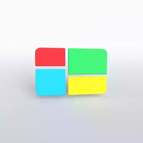 Windows 1 Logo v1 002 Free low-poly 3D model