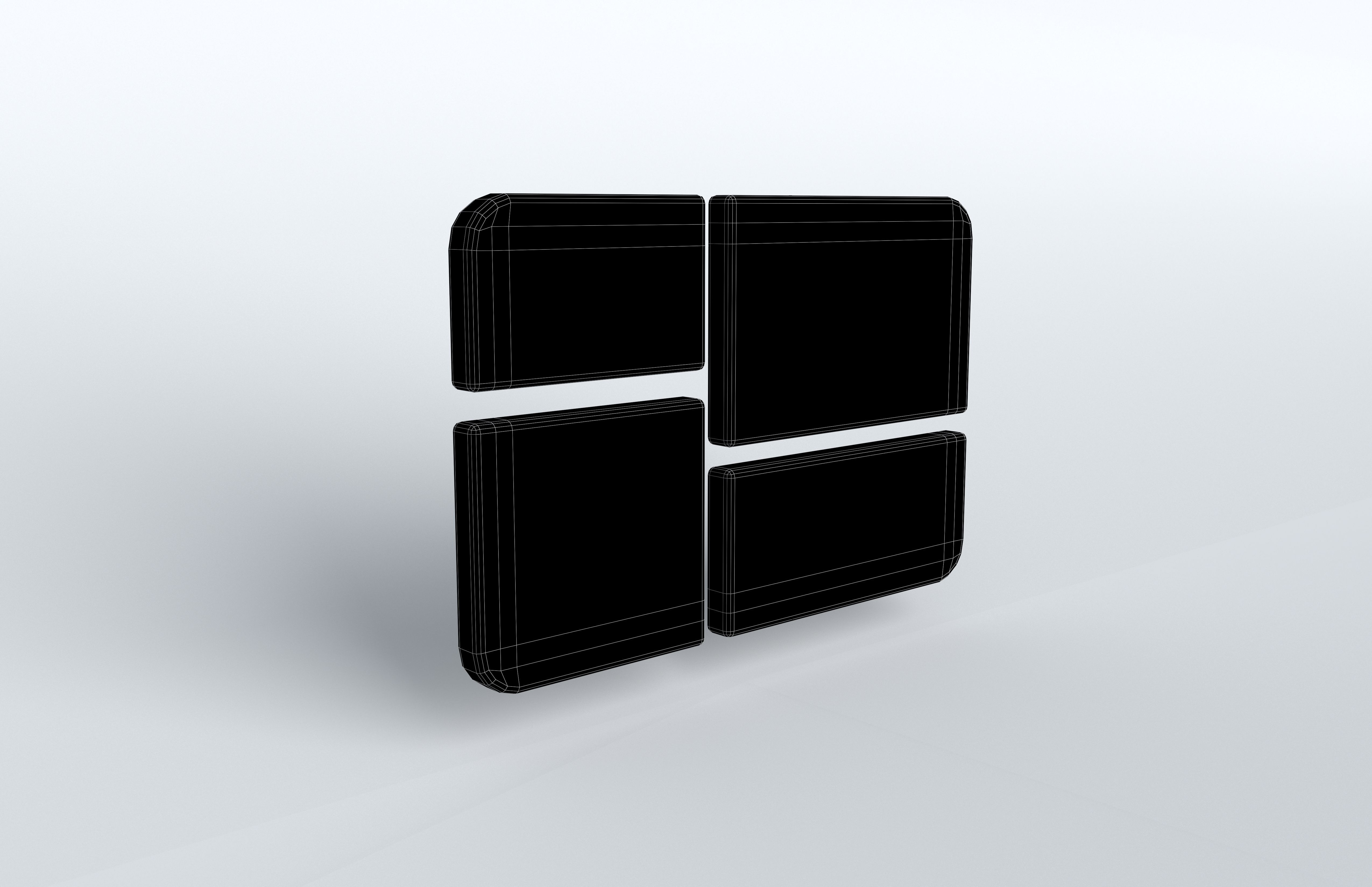 Windows 1 Logo v1 002 free VR / AR / low-poly 3D model | CGTrader