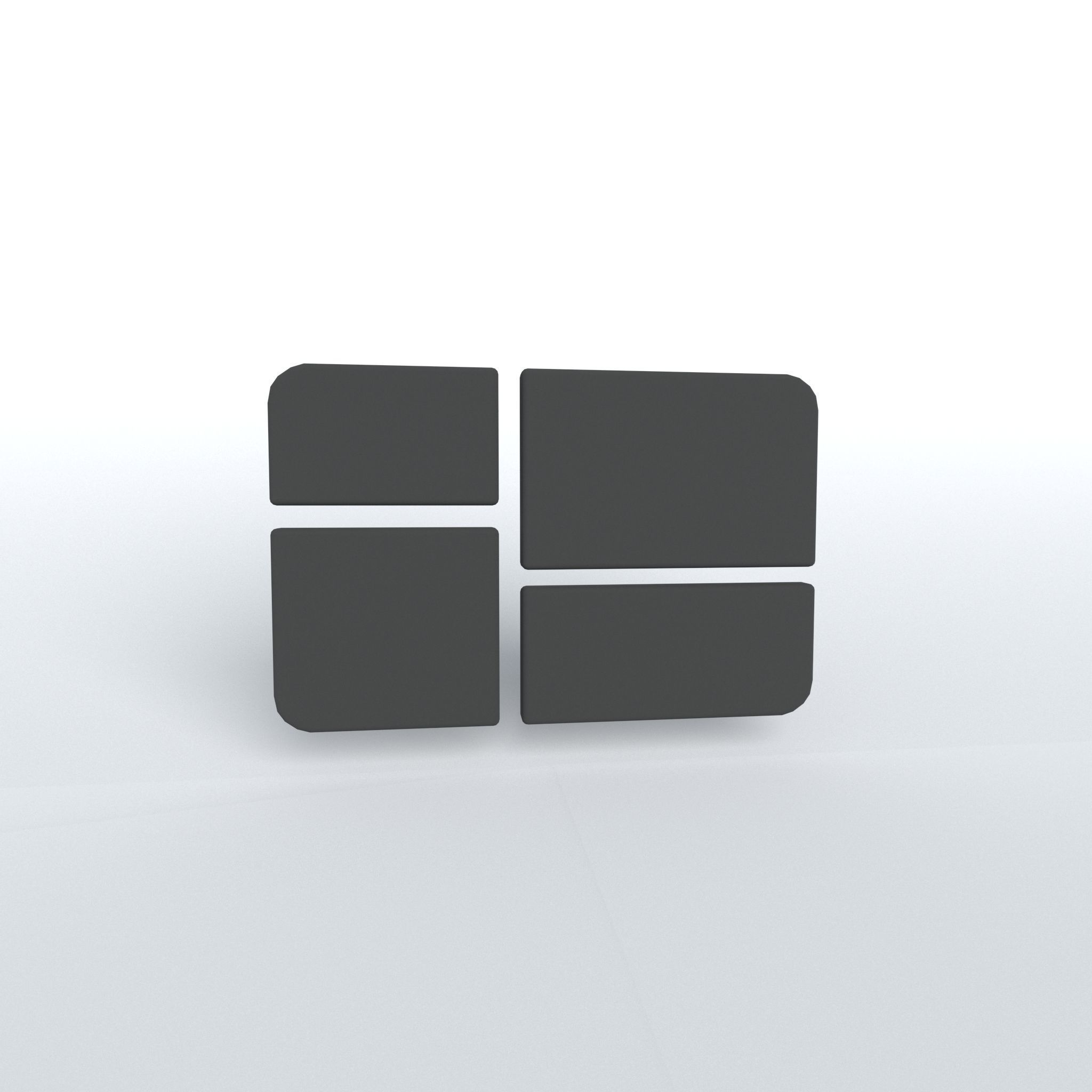 Windows 1 Logo v1 004 free VR / AR / low-poly 3D model | CGTrader