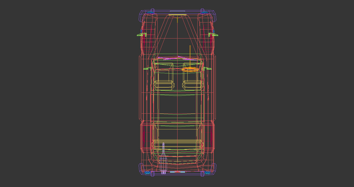 Low Poly Sedan Car 10 Low-poly 3D model_17