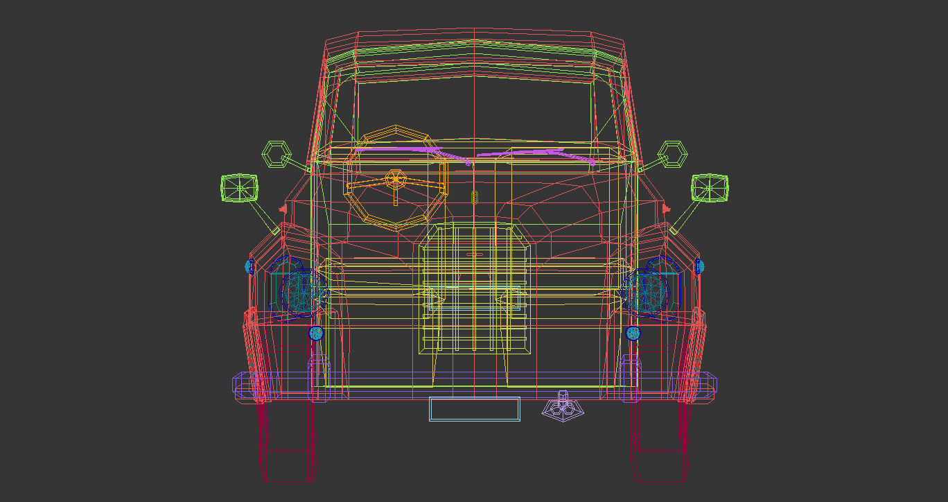 Low Poly Sedan Car 10 Low-poly 3D model_15