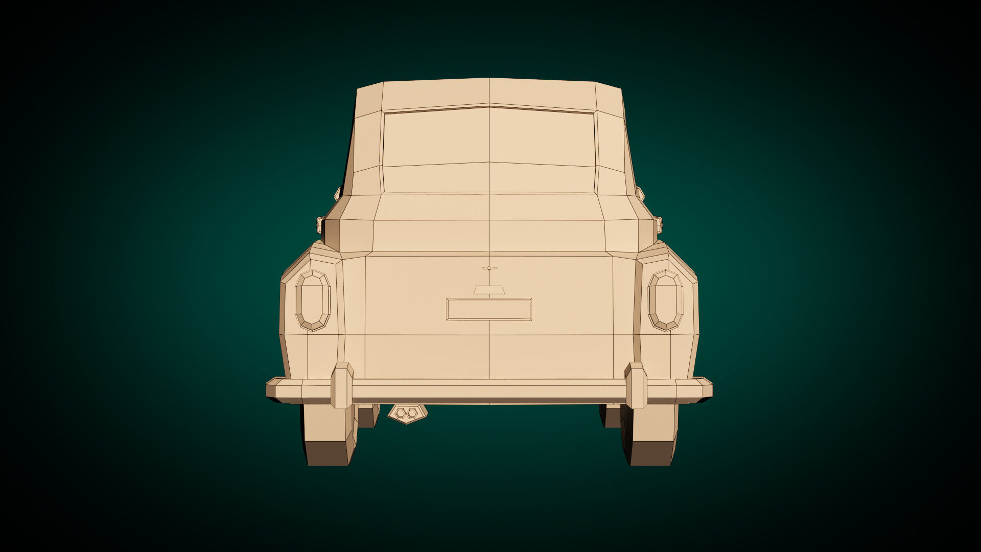 Low Poly Sedan Car 10 Low-poly 3D model_12