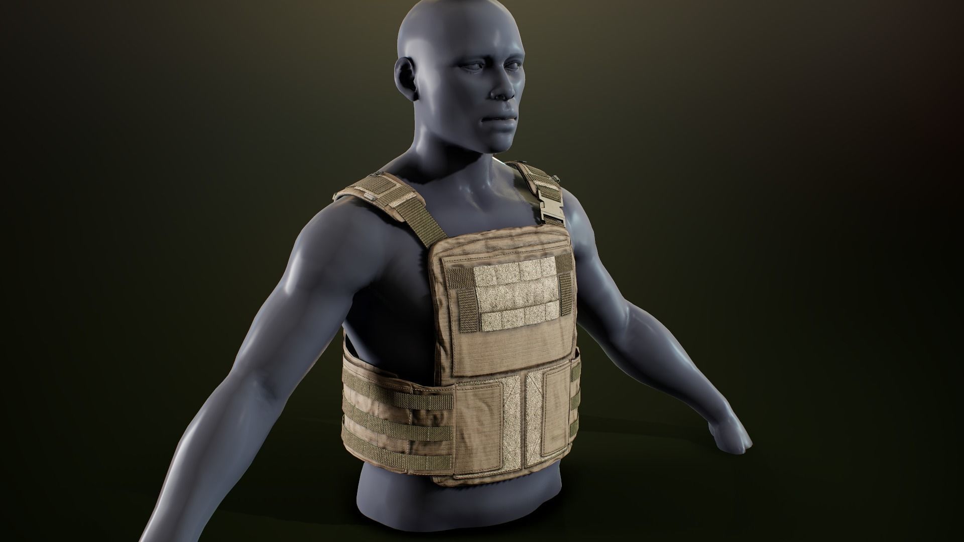 Crye Cage VEST Low-poly 3D model_5