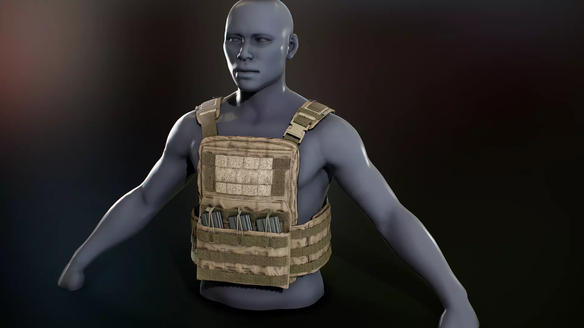 Crye Cage VEST Low-poly 3D model_0
