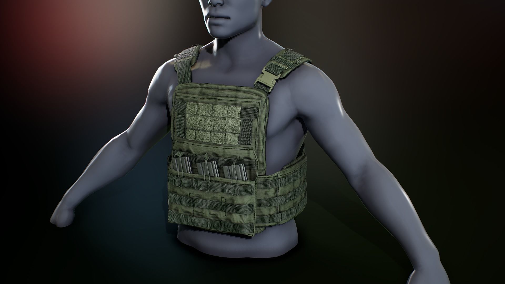 Crye Cage VEST Low-poly 3D model_13