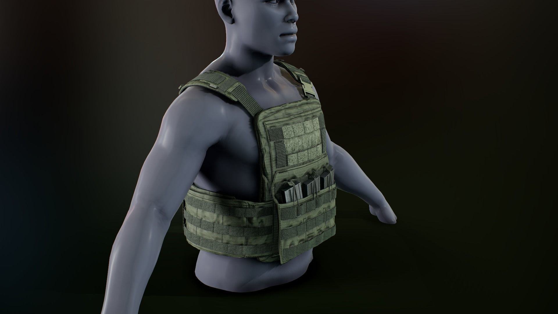 Crye Cage VEST Low-poly 3D model_14