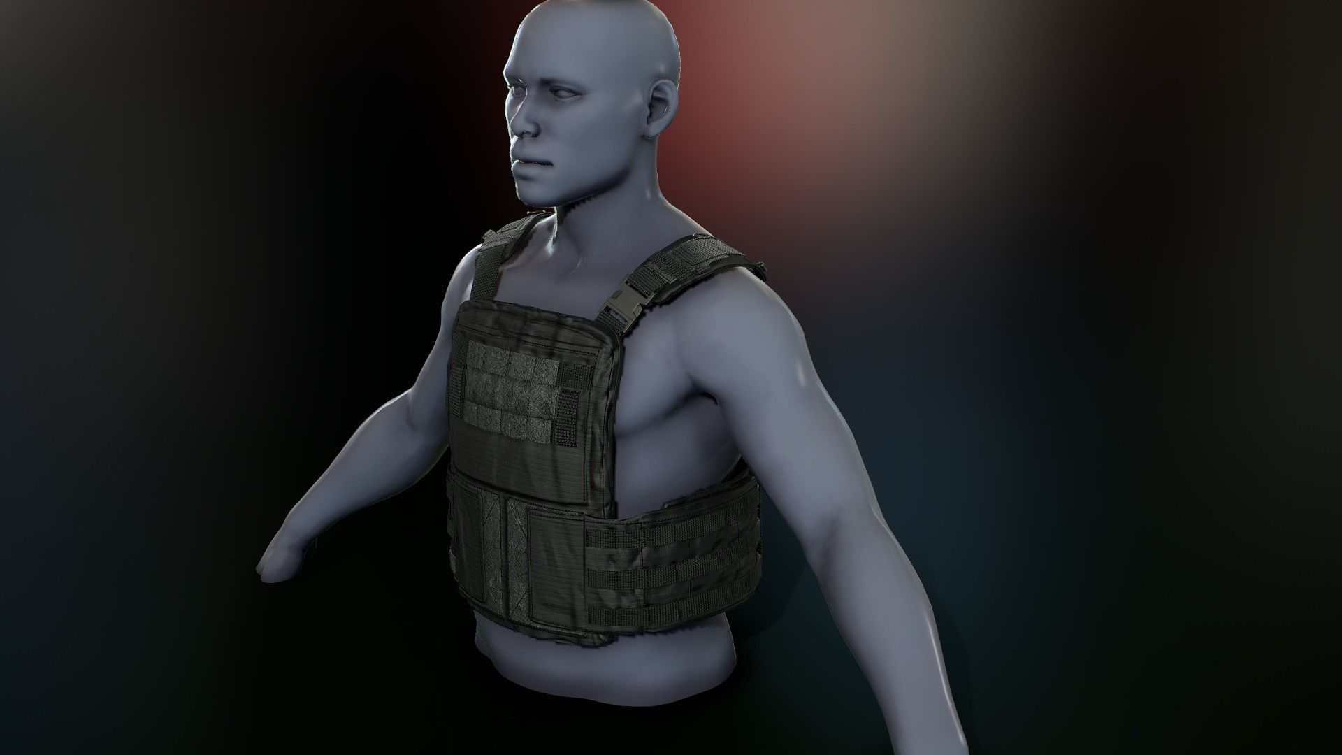 Crye Cage VEST Low-poly 3D model_9