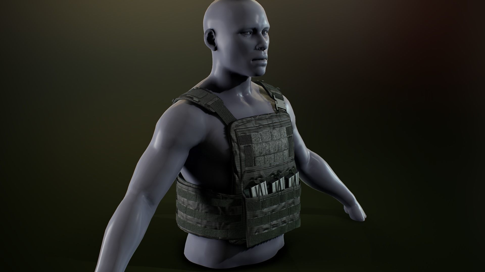 Crye Cage VEST Low-poly 3D model_7