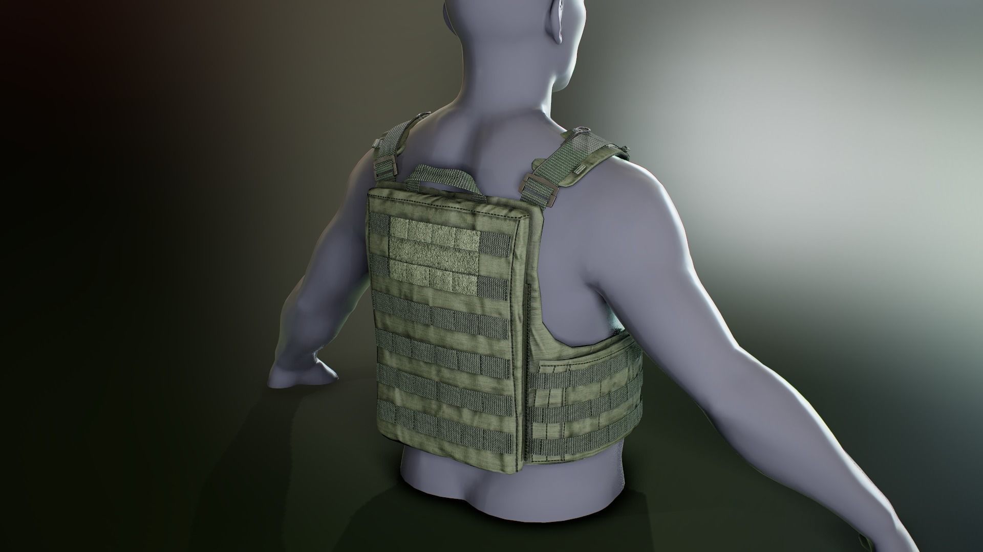 Crye Cage VEST Low-poly 3D model_15