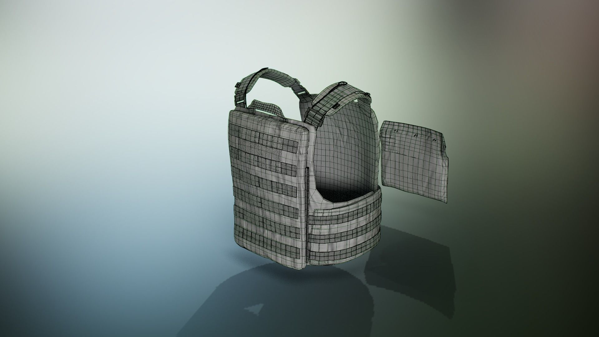 Crye Cage VEST Low-poly 3D model_12