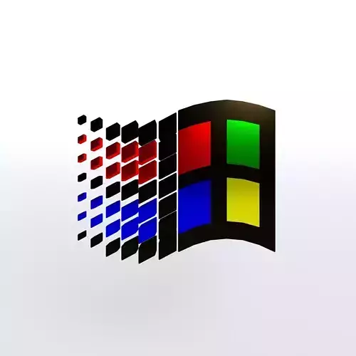 Windows 95 Logo v1 002 Free low-poly 3D model