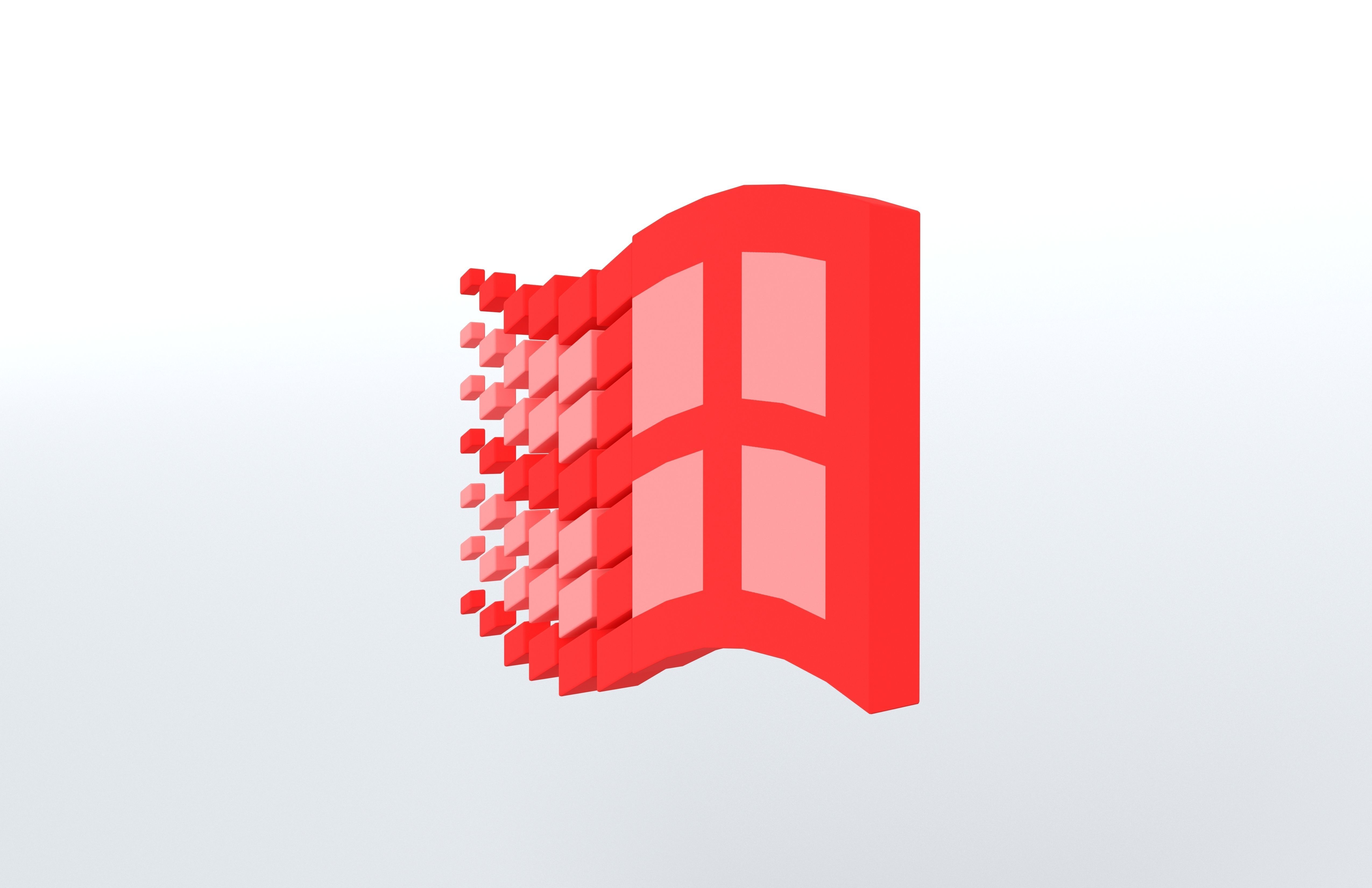 Windows 95 Logo v1 003 Free low-poly 3D model_2