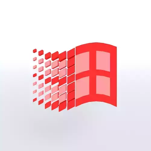 Windows 95 Logo v1 003 Free low-poly 3D model
