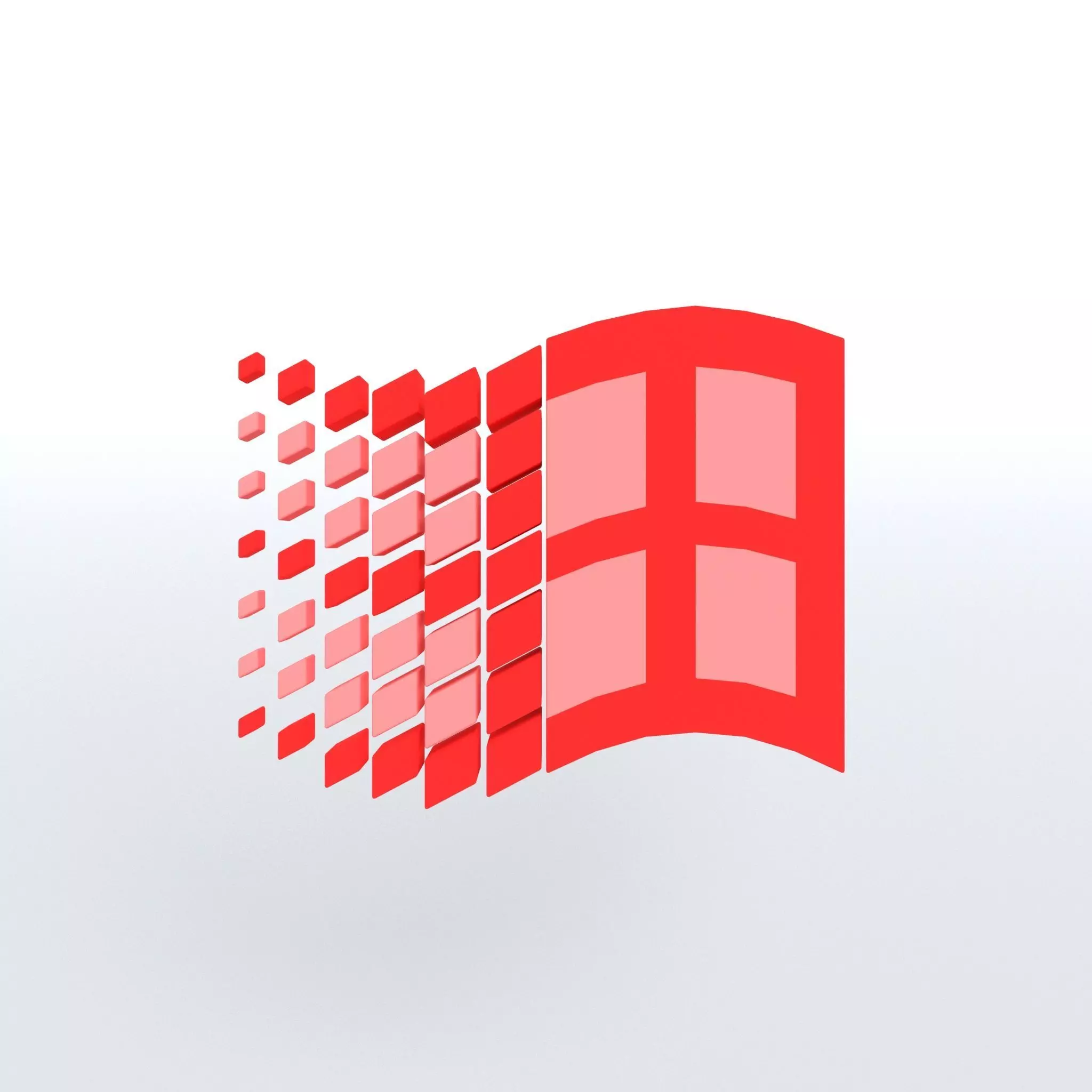 Windows 95 Logo v1 003 Free low-poly 3D model_0