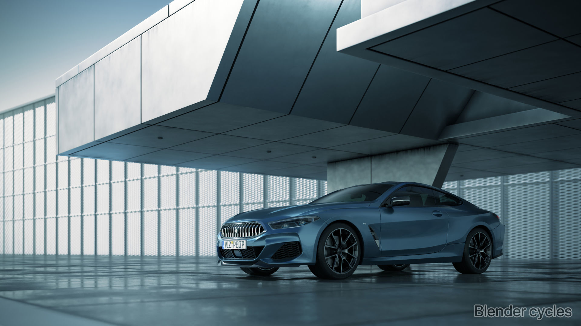 Moody car exhibition scene SWR 3D model_17