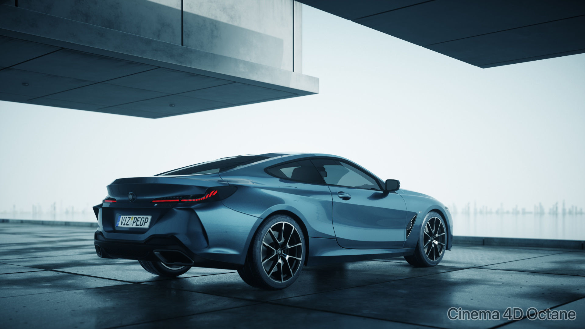 Moody car exhibition scene SWR 3D model_10