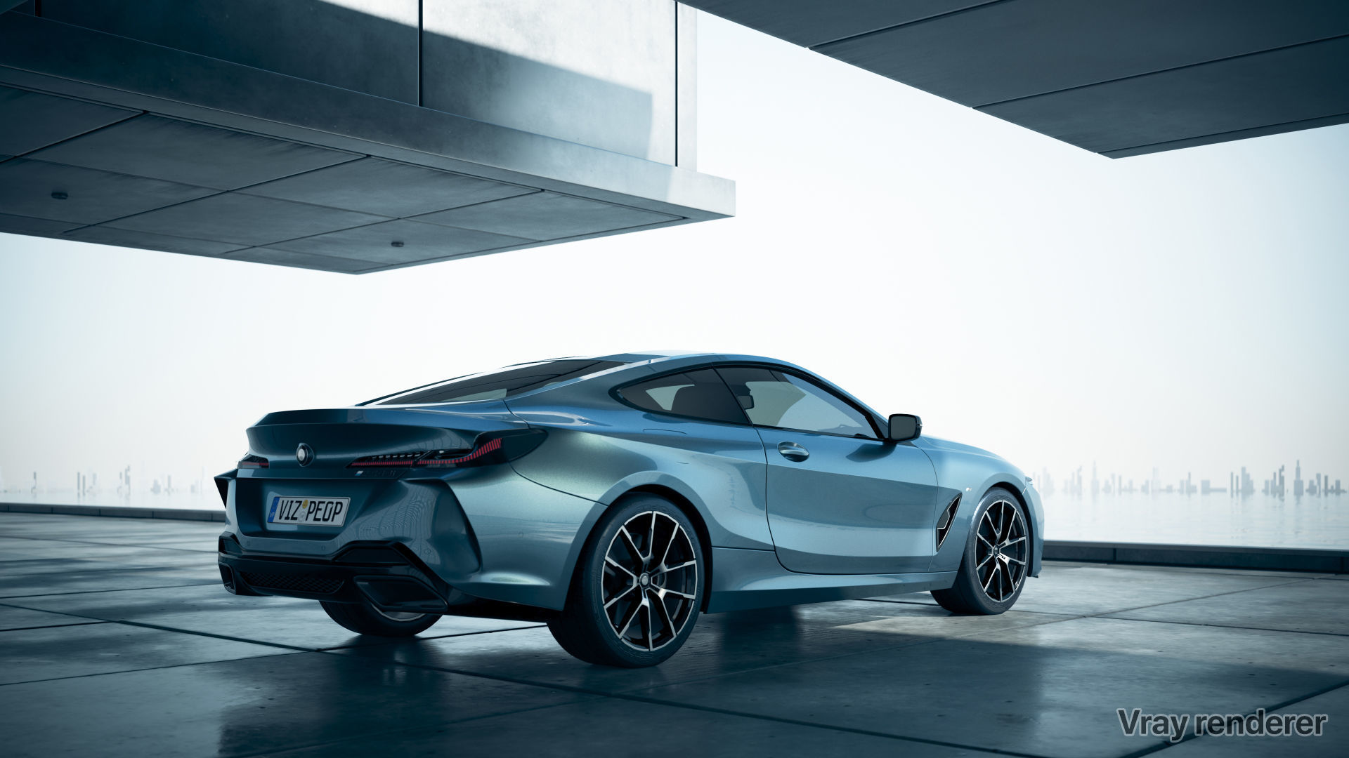 Moody car exhibition scene SWR 3D model_4