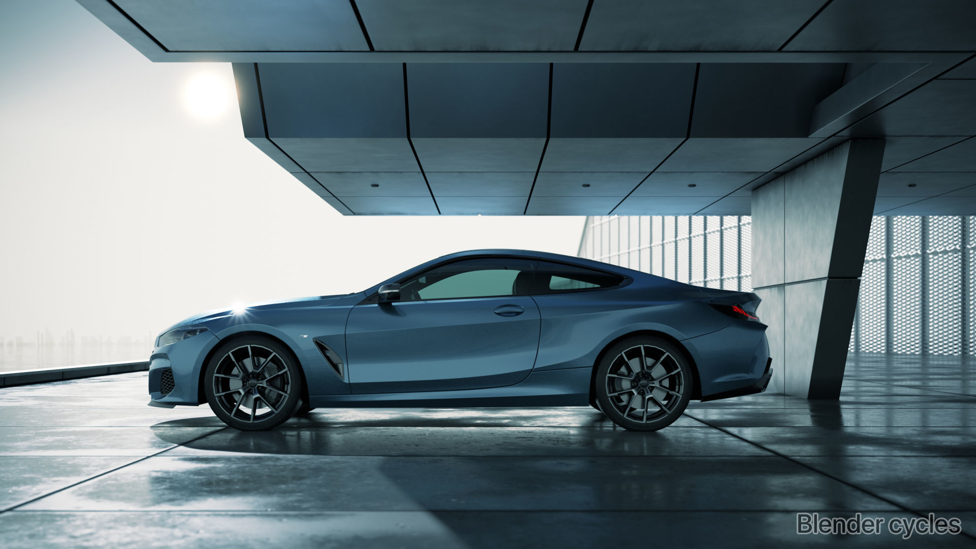 Moody car exhibition scene SWR 3D model_15