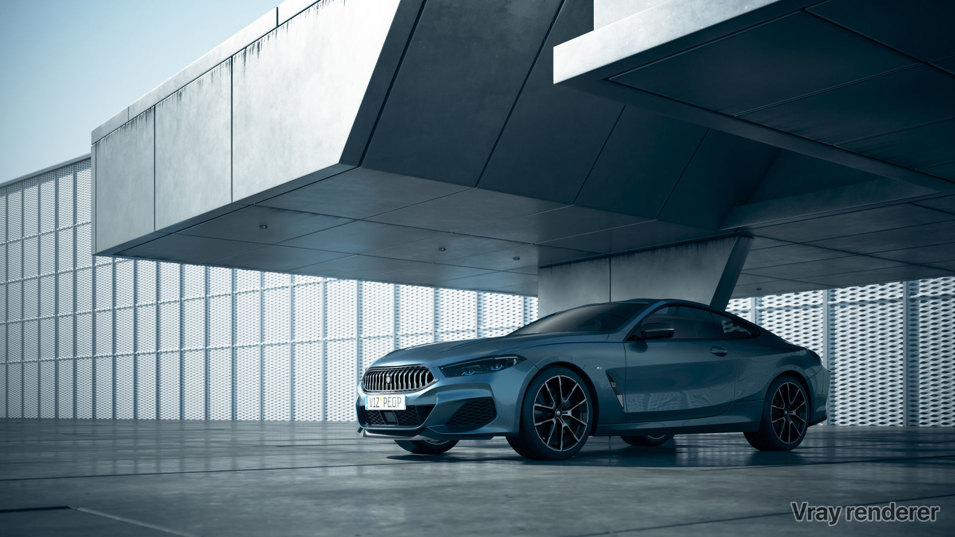 Moody car exhibition scene SWR 3D model_5