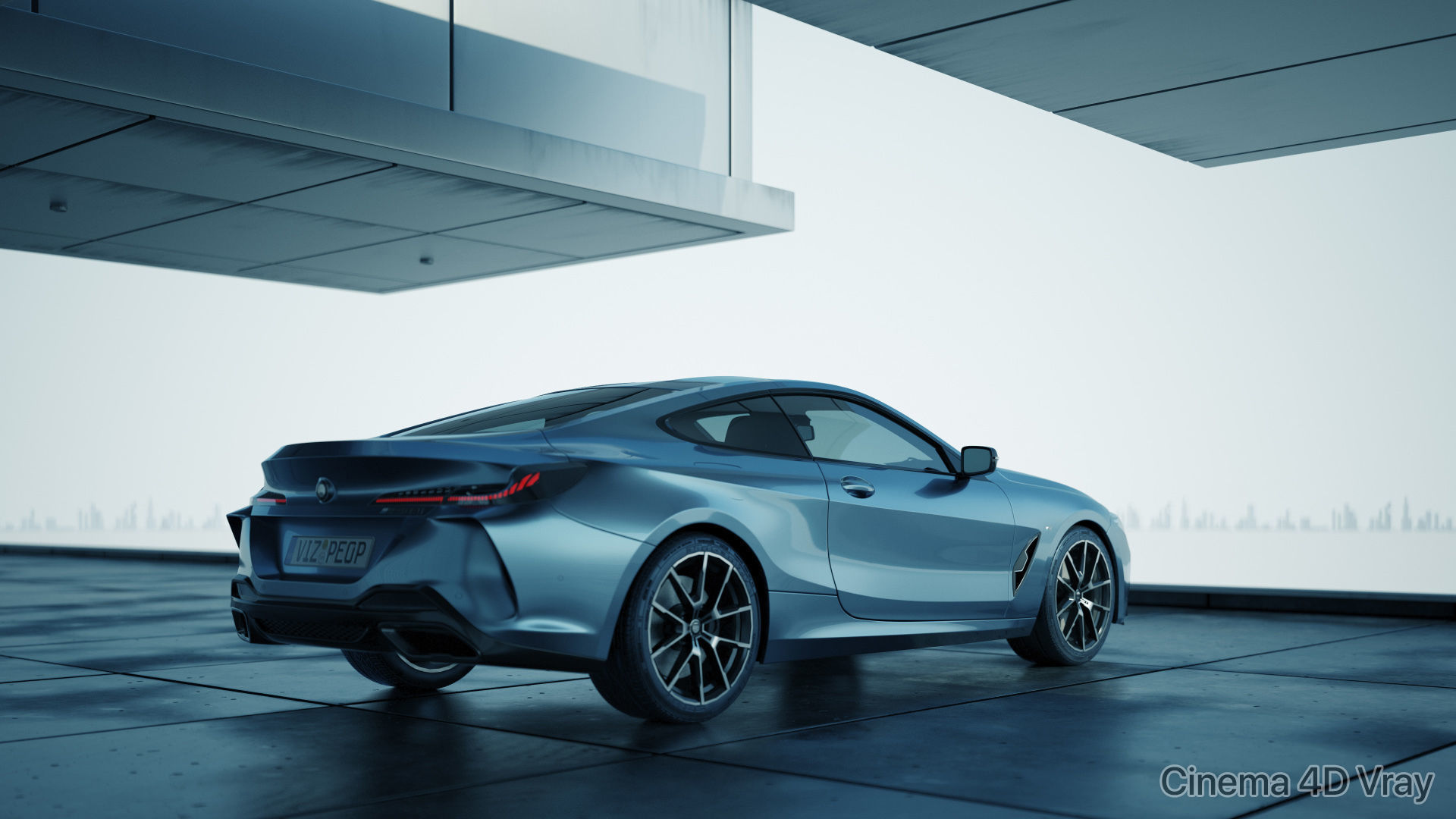 Moody car exhibition scene SWR 3D model_13