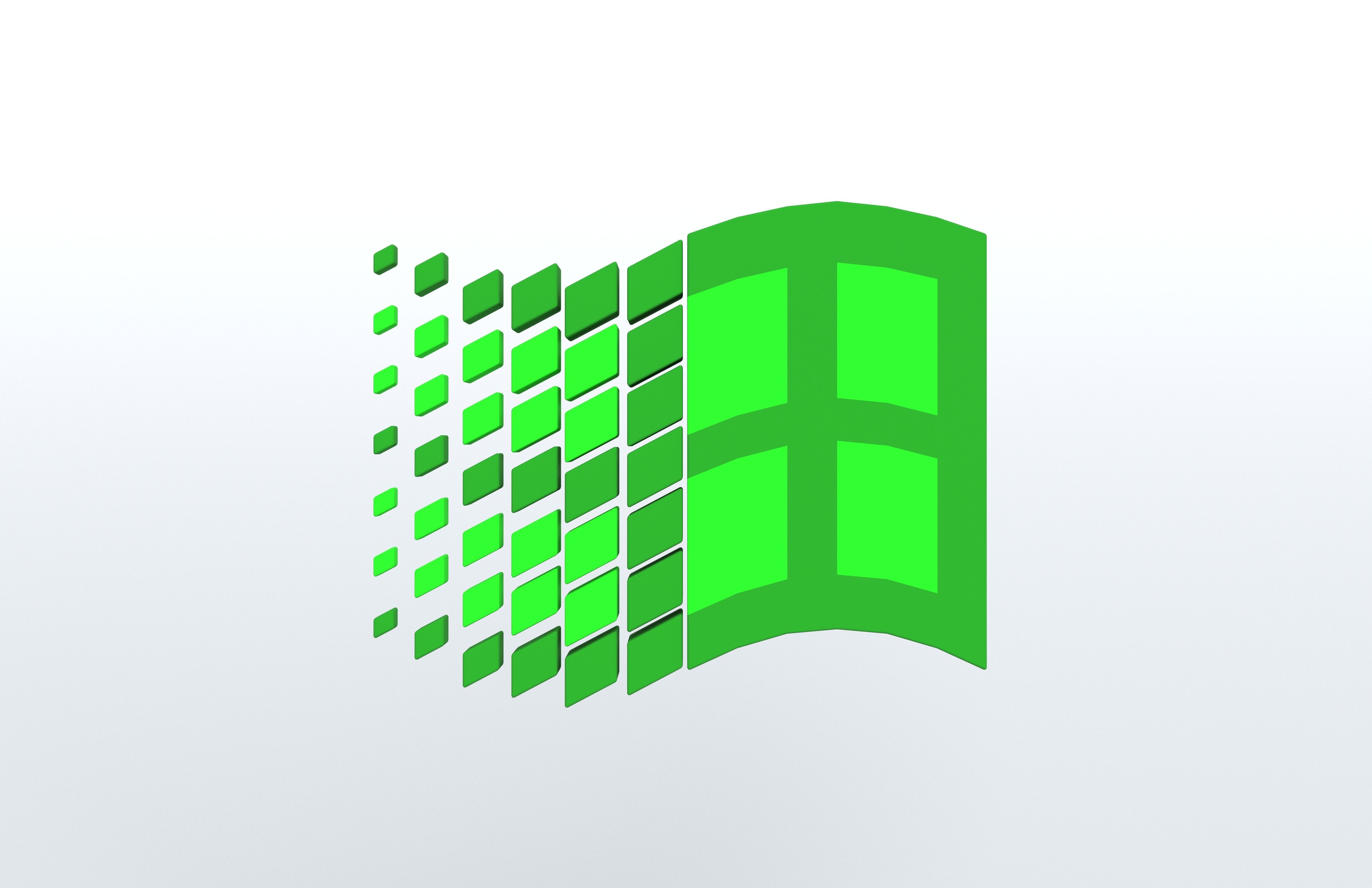 Windows 95 Logo v1 004 Free low-poly 3D model_1