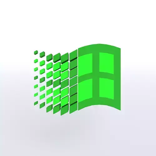 Windows 95 Logo v1 004 Free low-poly 3D model