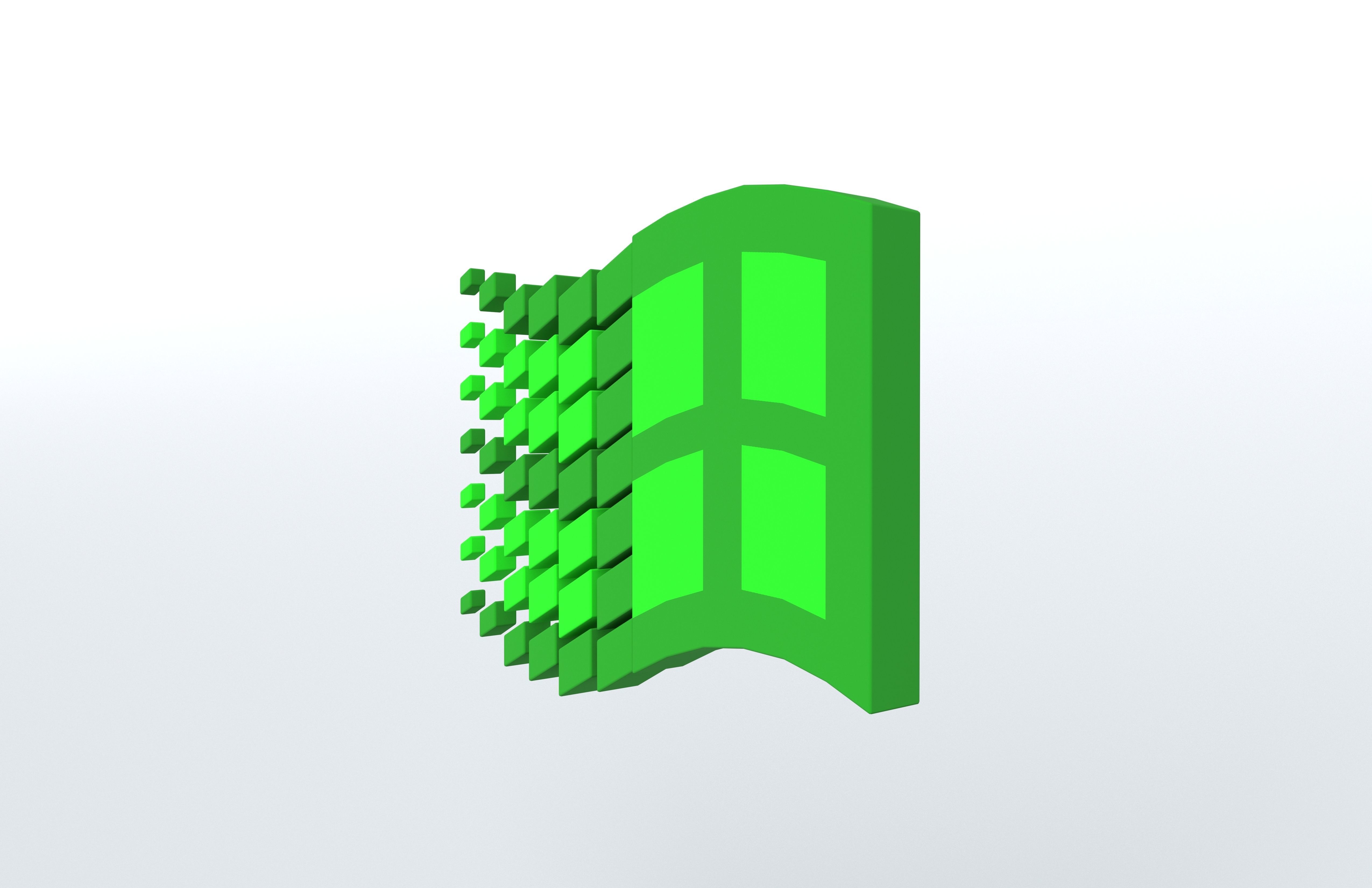 Windows 95 Logo v1 004 Free low-poly 3D model_2