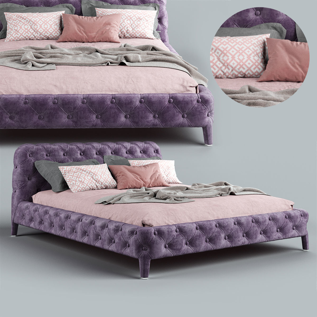 Windsor dream bed 3D model_0