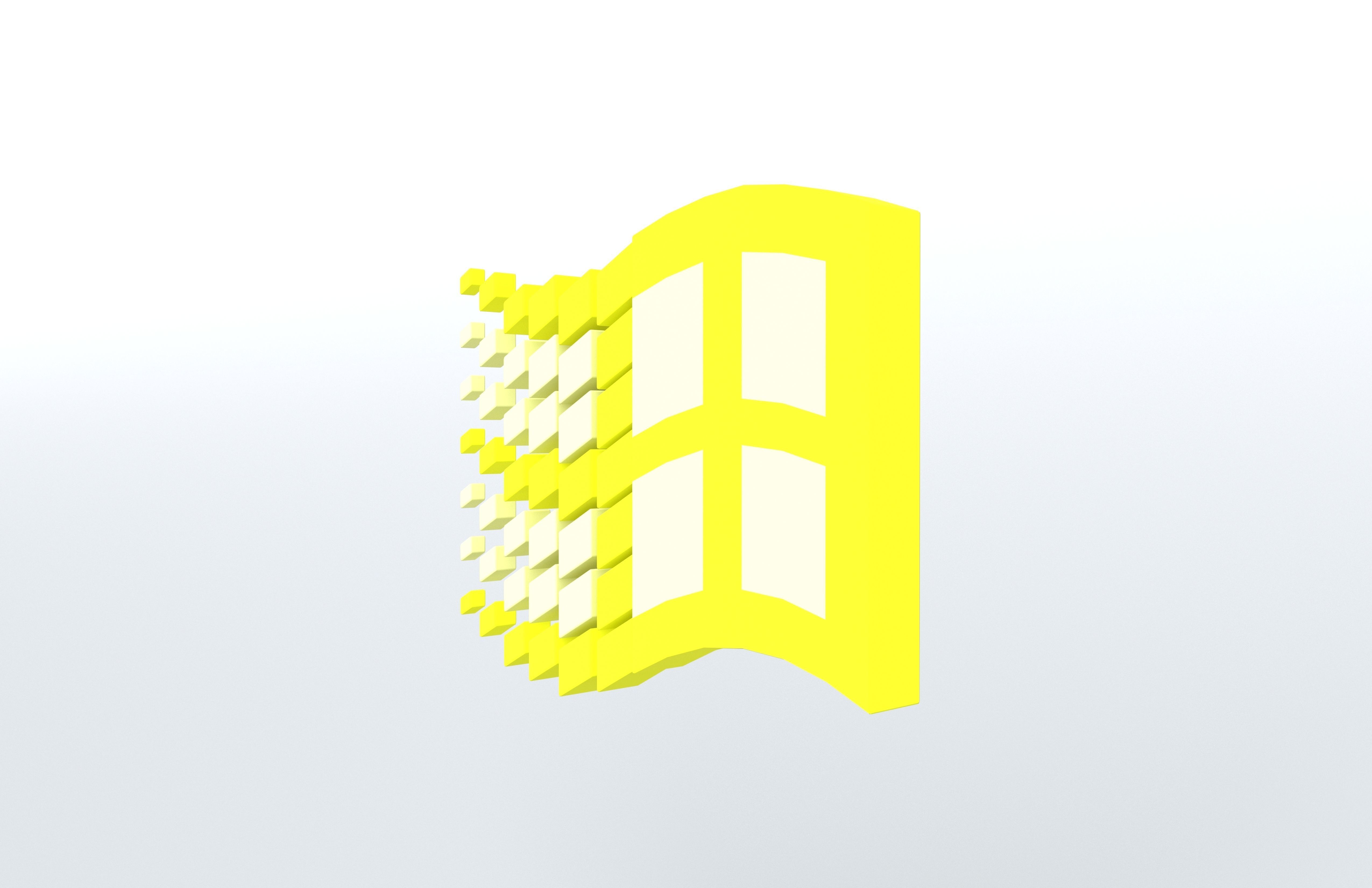 Windows 95 Logo v1 006 Free low-poly 3D model_2