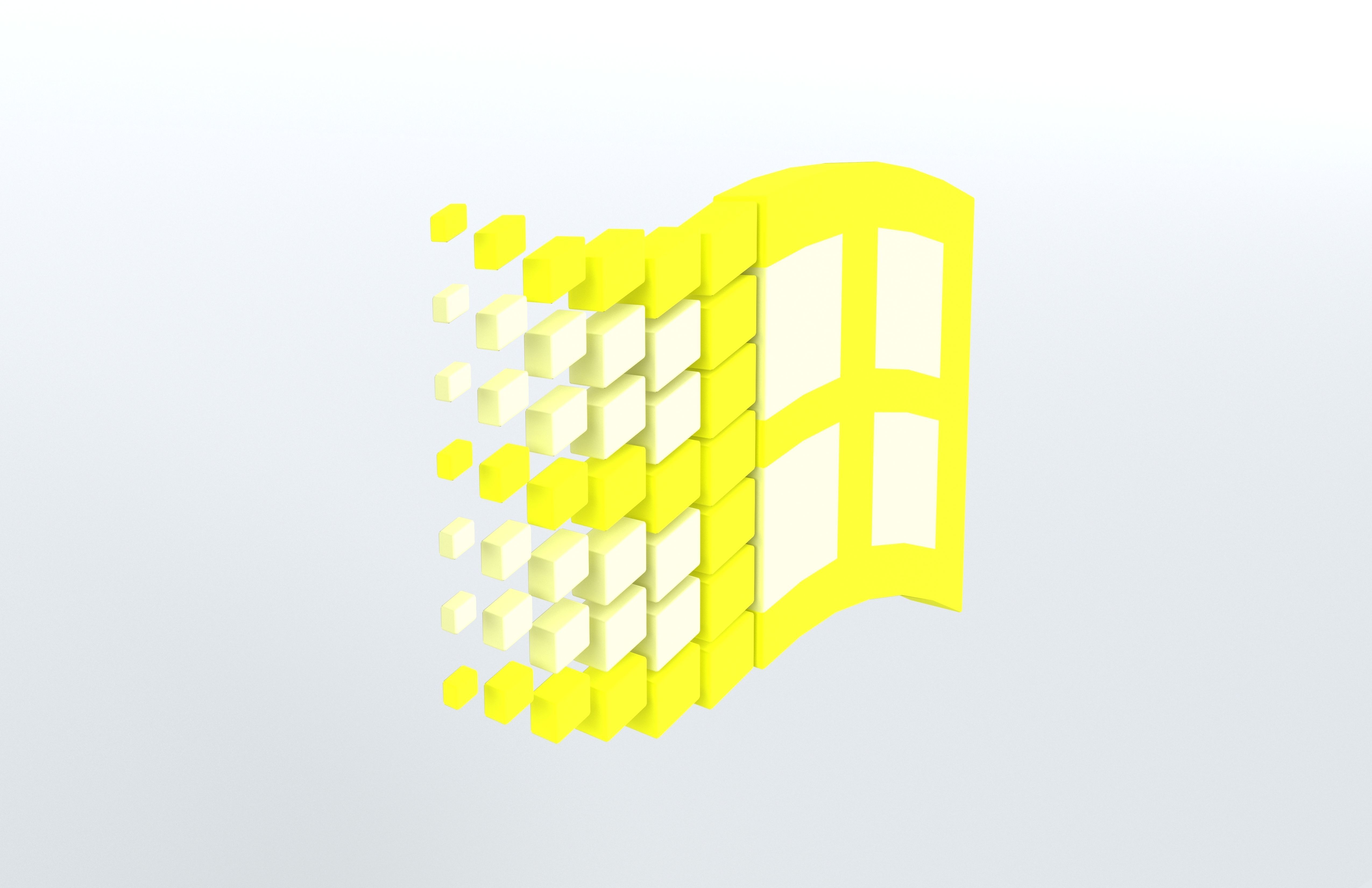 Windows 95 Logo v1 006 Free low-poly 3D model_3