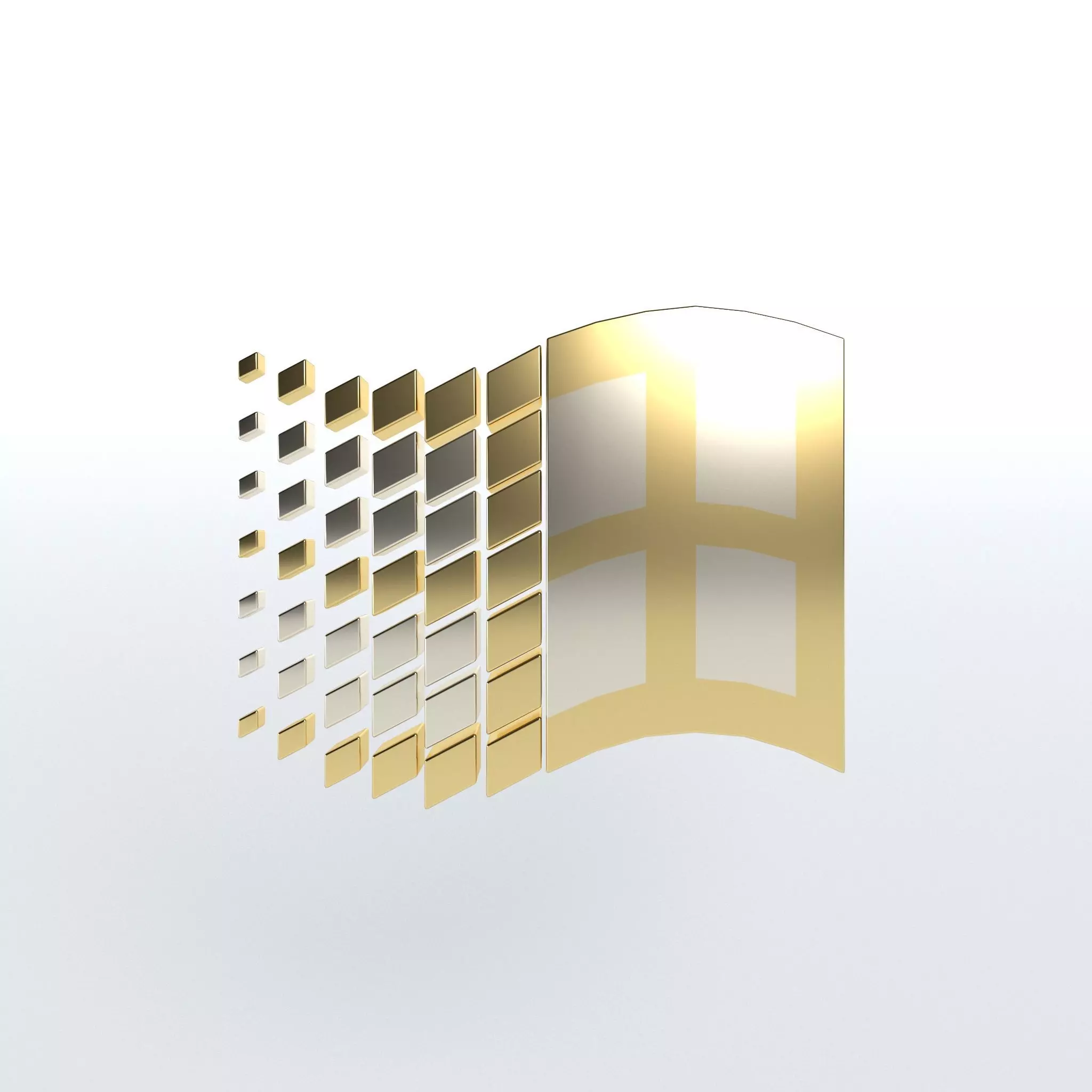 Windows 95 Logo v1 007 Free low-poly 3D model_0