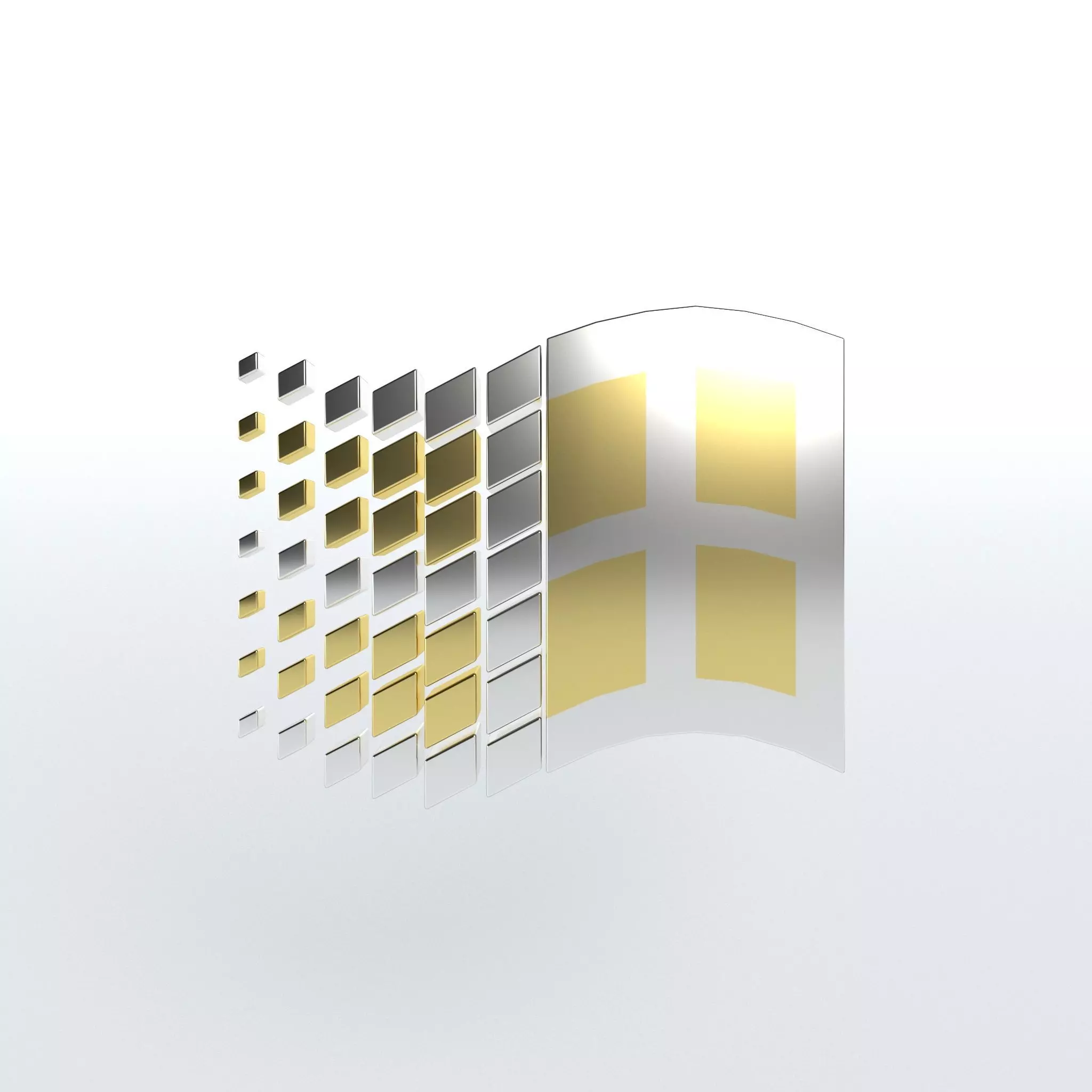 Windows 95 Logo v1 008 Free low-poly 3D model_0