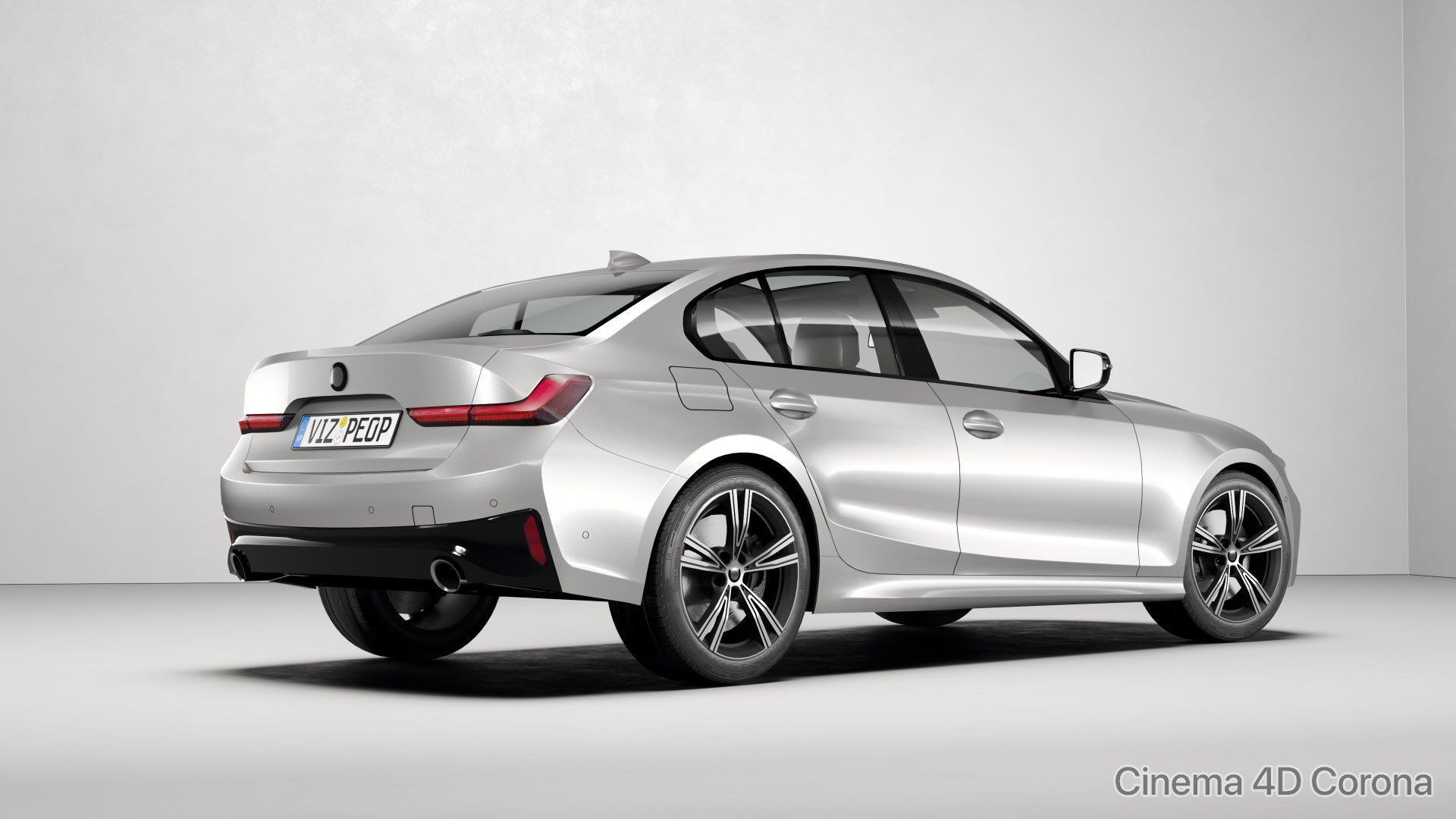 White car rendering studio SWR 3D model_7