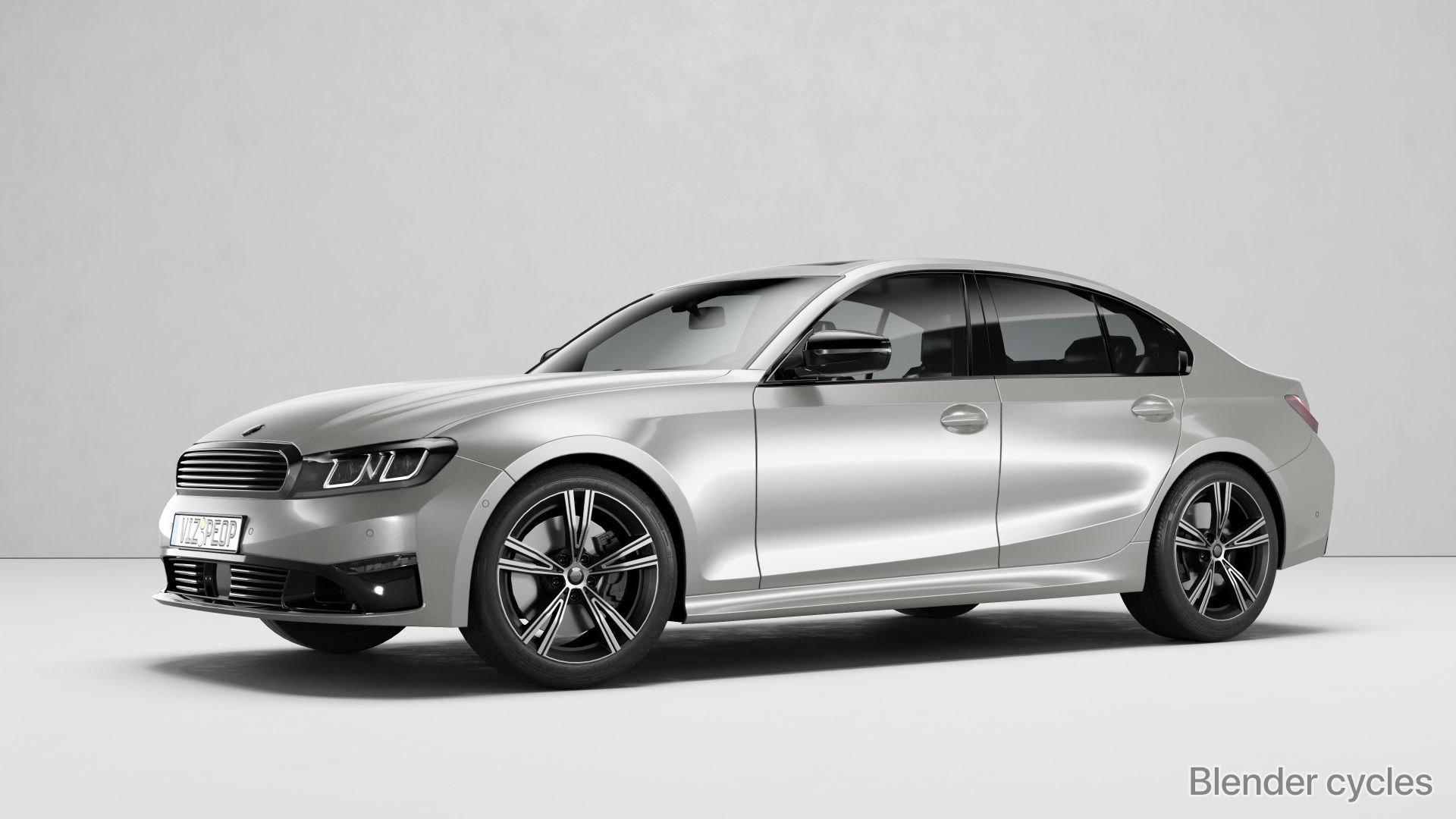 White car rendering studio SWR 3D model_15