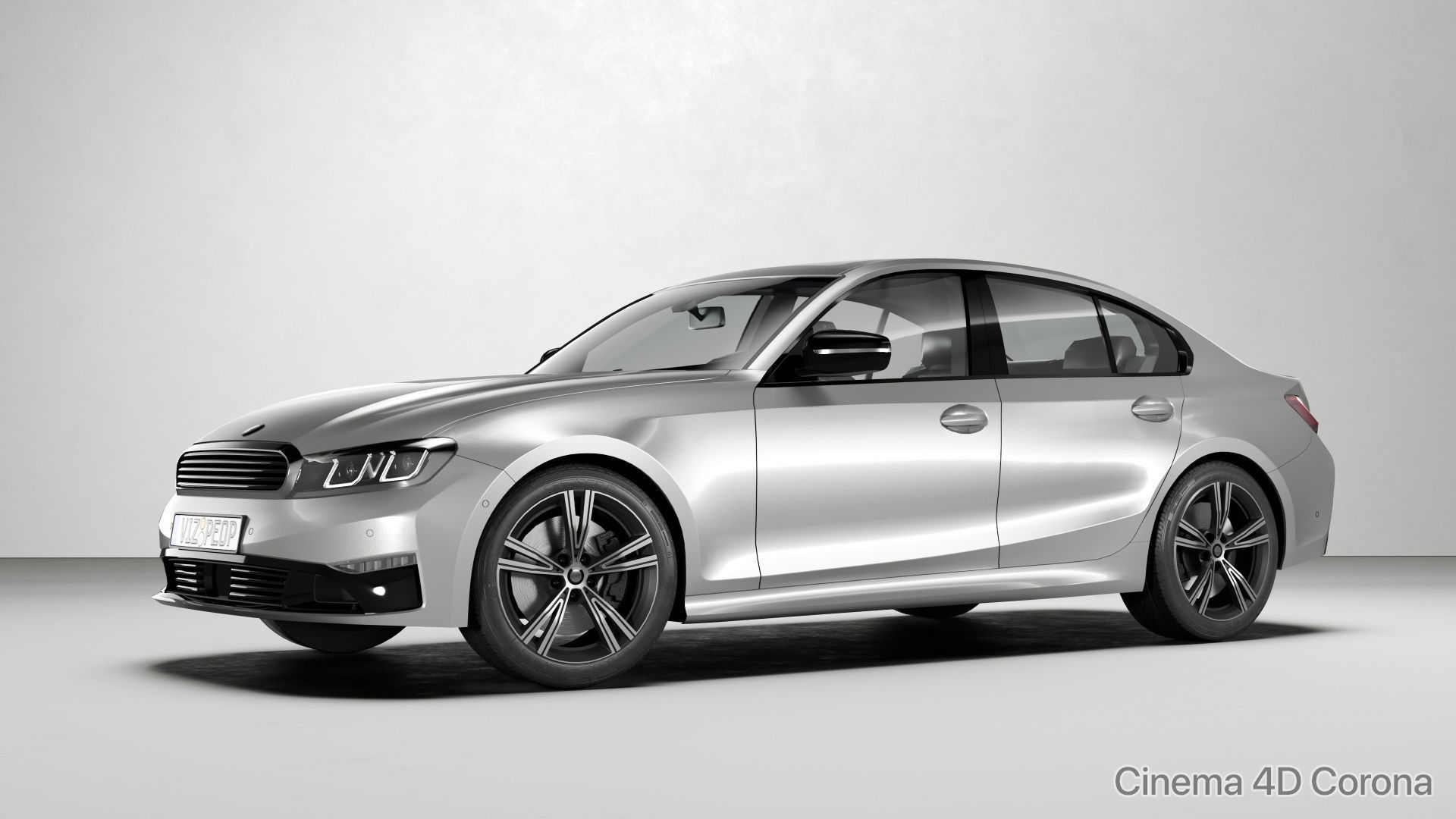 White car rendering studio SWR 3D model_6