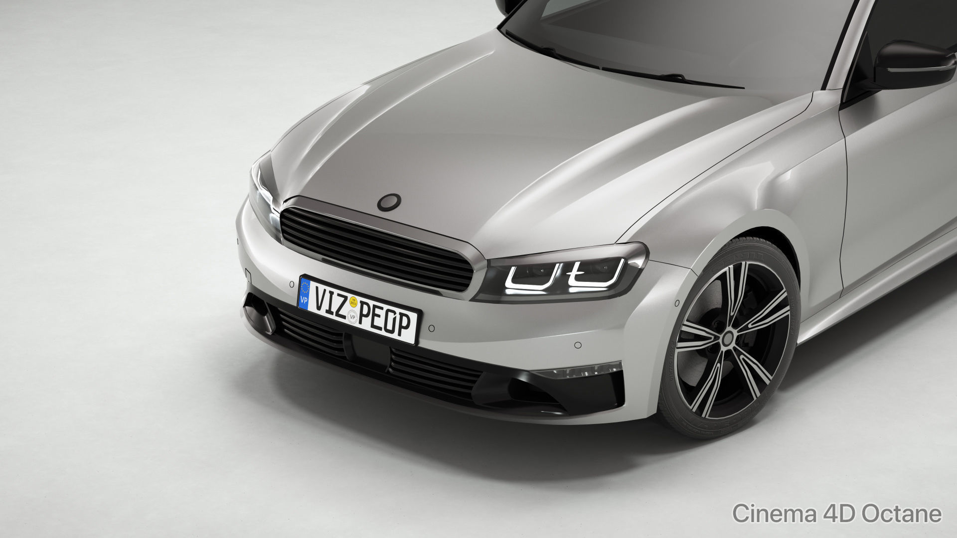 White car rendering studio SWR 3D model_11