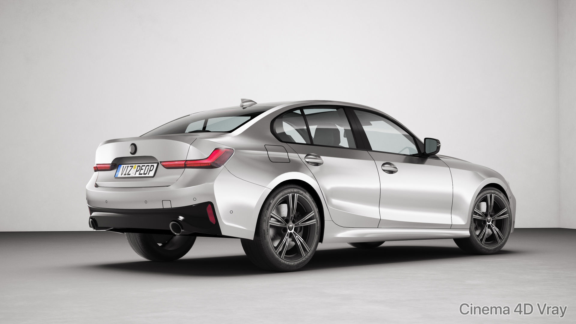 White car rendering studio SWR 3D model_13