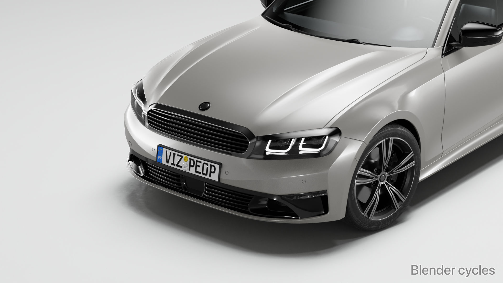 White car rendering studio SWR 3D model_17