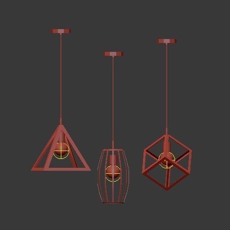 Untitled modern pendant lights for living room 3D model_5