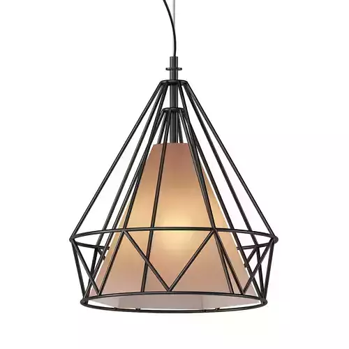 Untitled pendant light with glass shade