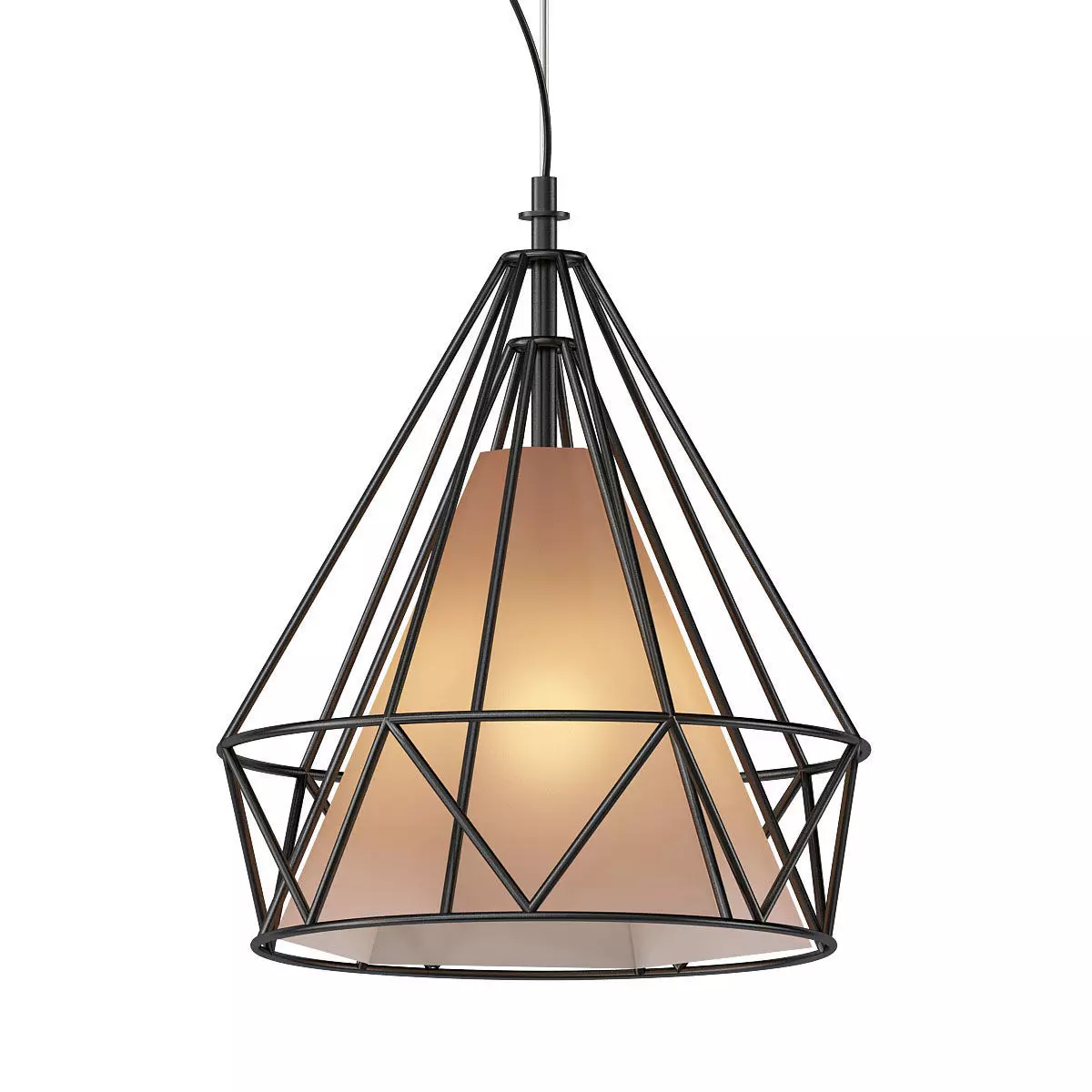 Untitled pendant light with glass shade 3D model