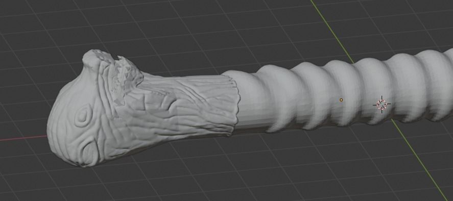 Longclaw sword in hands of person 3D print model_4